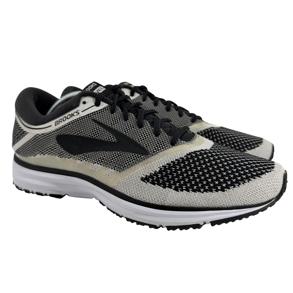 Brooks Revel Running Shoes Womens 11.5 Black White Knit 1202491B155